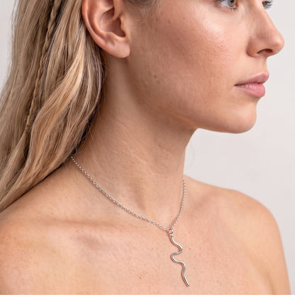 Minimalist Snake [Silver] | Necklace