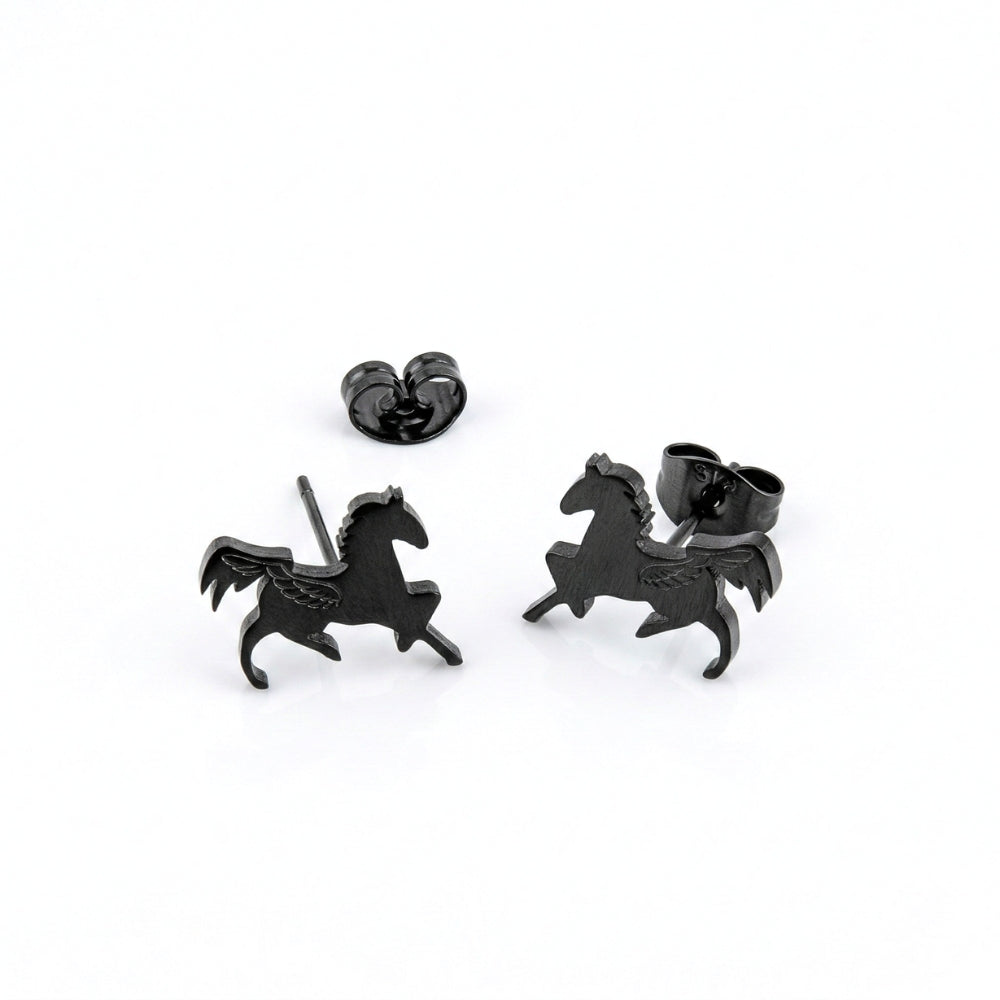 Minimalist Stallion Silhouette Studs | Earrings