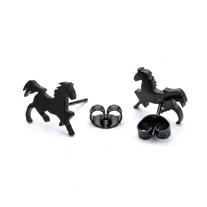 Minimalist Stallion Silhouette Studs | Earrings