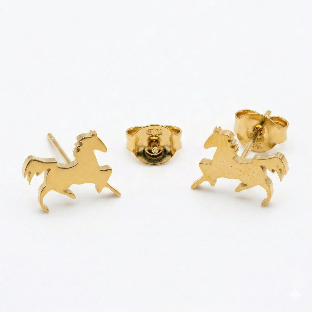 Minimalist Stallion Silhouette Studs | Earrings