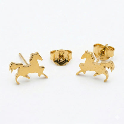 Minimalist Stallion Silhouette Studs | Earrings