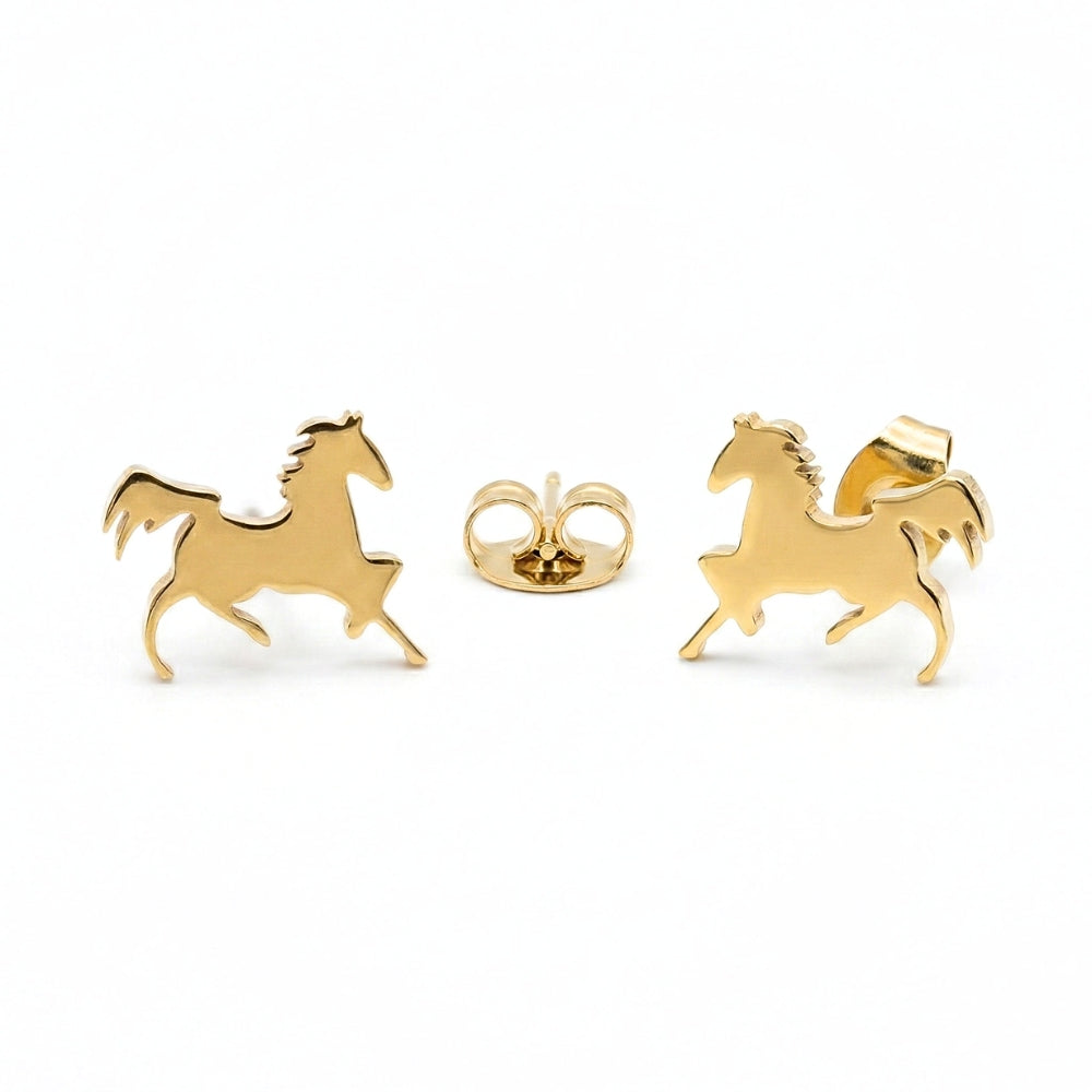 Minimalist Stallion Silhouette Studs | Earrings