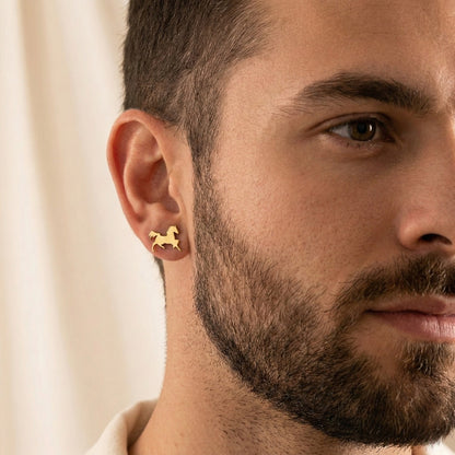 Minimalist Stallion Silhouette Studs | Earrings