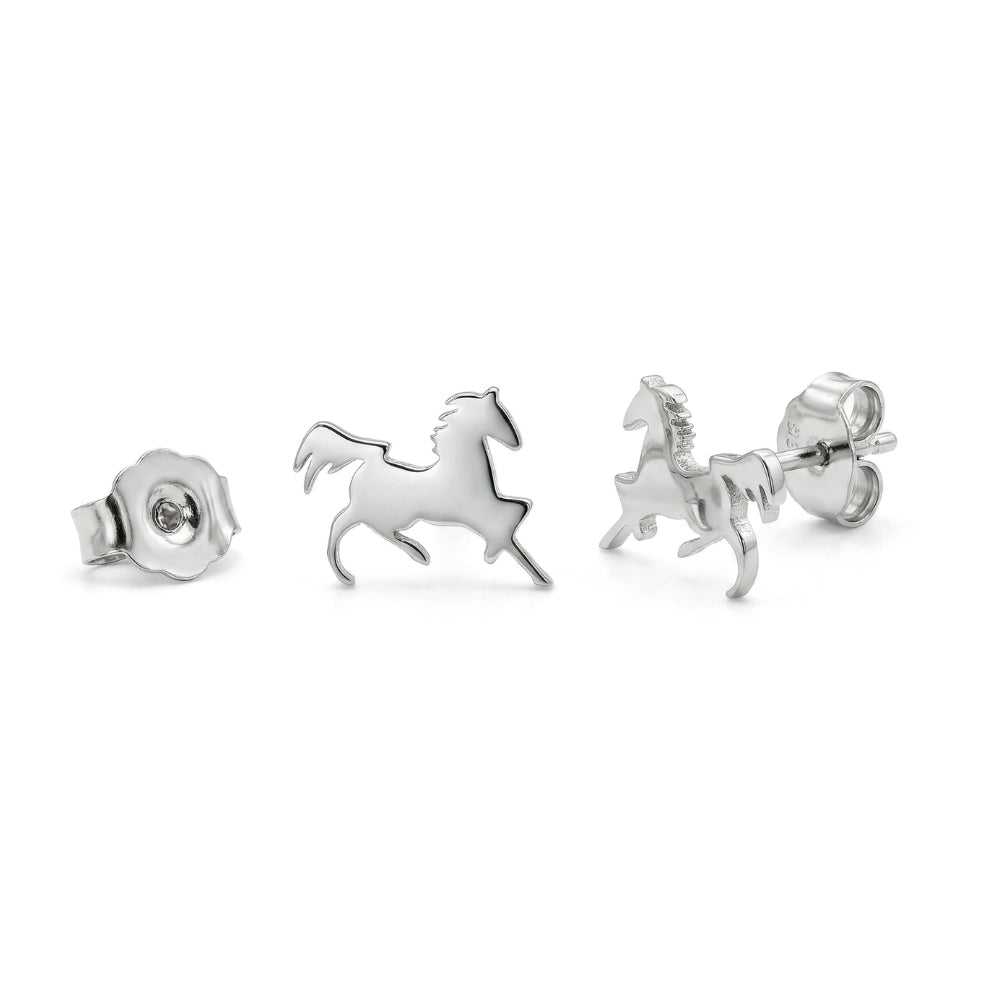 Minimalist Stallion Silhouette Studs | Earrings