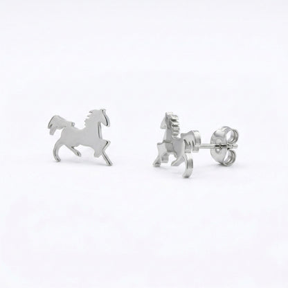 Minimalist Stallion Silhouette Studs | Earrings