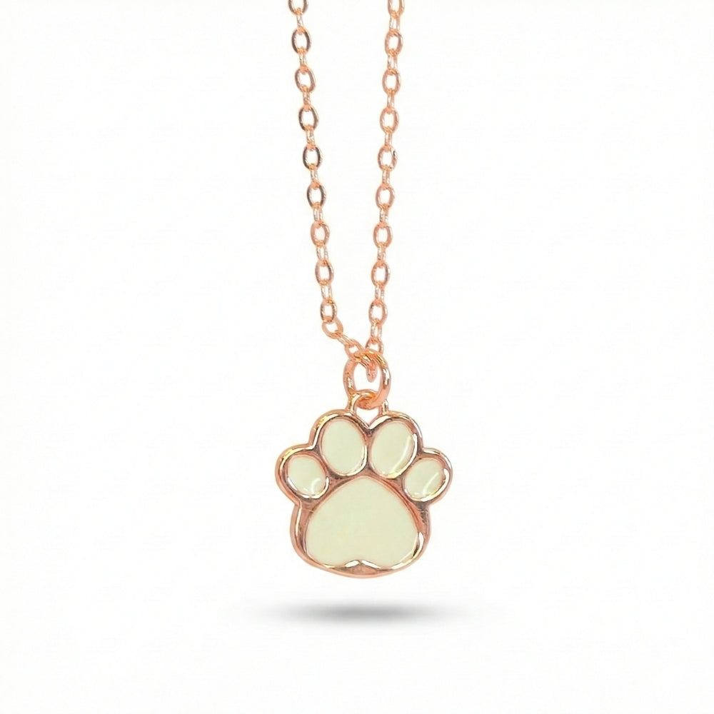 Minimalist Sterling Silver Paw Print | Necklace