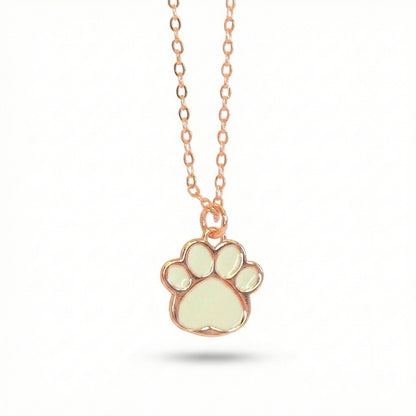 Minimalist Sterling Silver Paw Print | Necklace