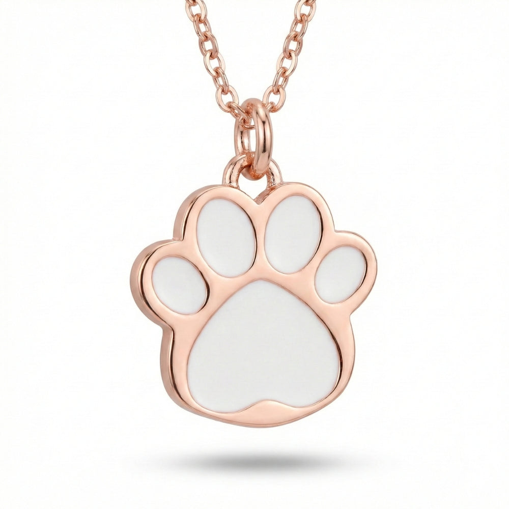 Minimalist Sterling Silver Paw Print | Necklace