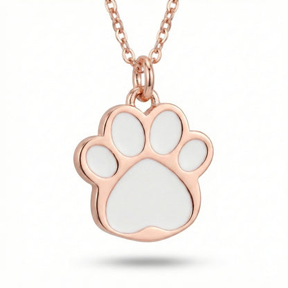 Minimalist Sterling Silver Paw Print | Necklace