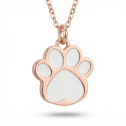 Minimalist Rose Gold Paw Print | Necklace