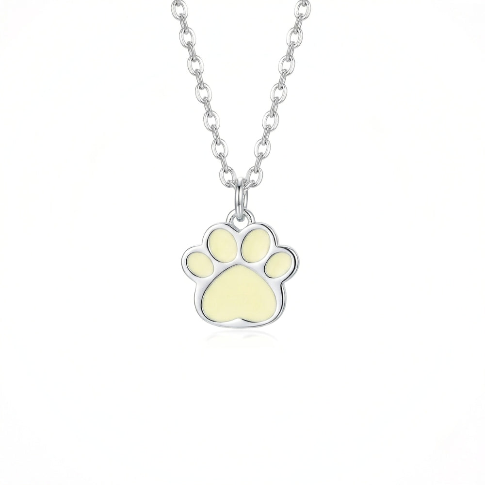 Minimalist Sterling Silver Paw Print | Necklace