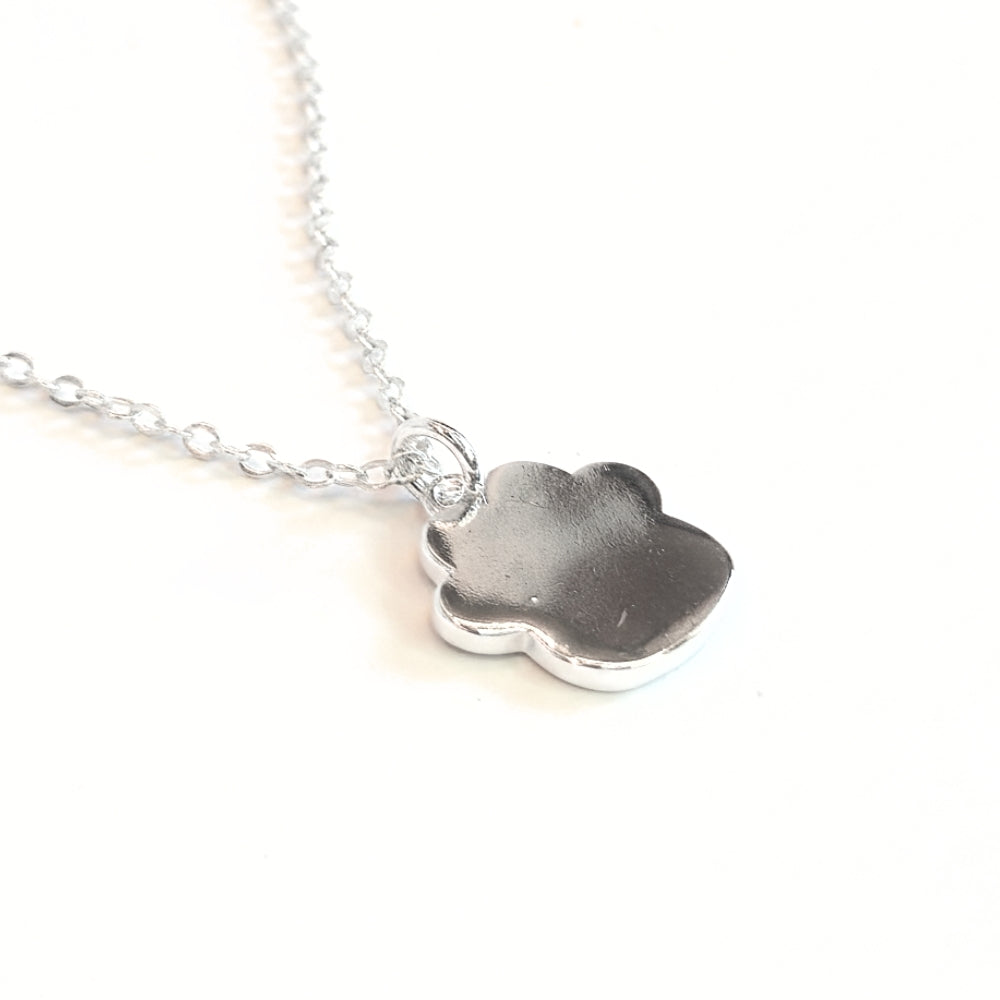 Minimalist Sterling Silver Paw Print | Necklace