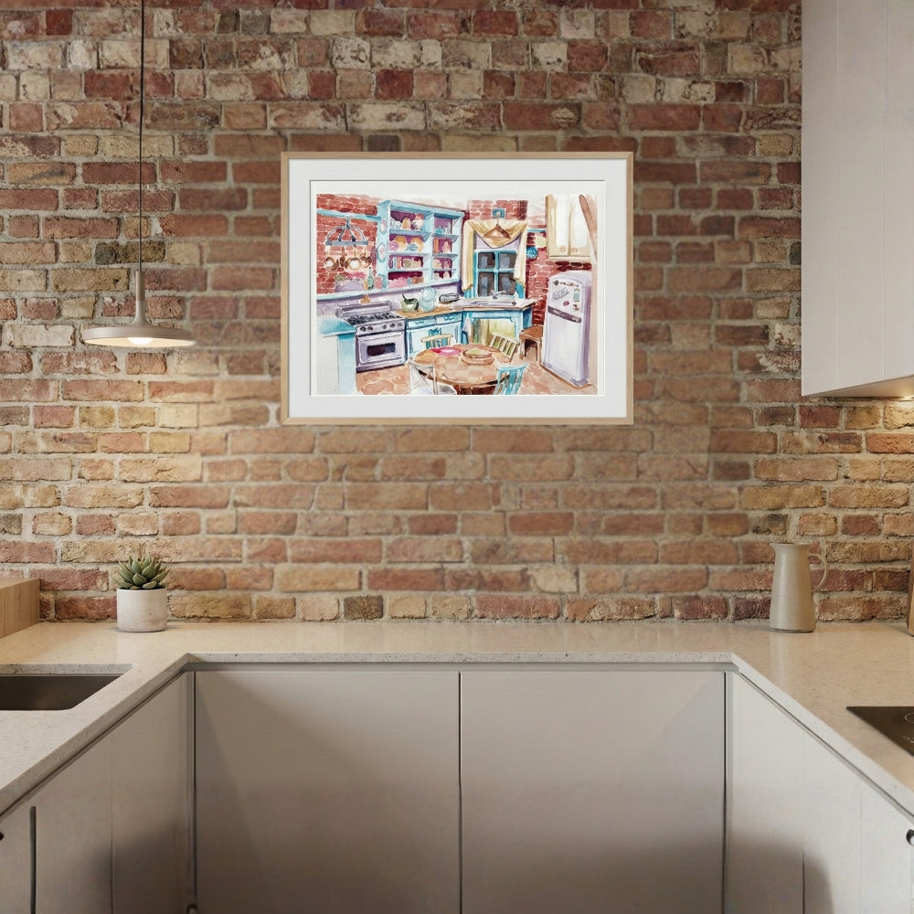 Cuisine de Monica et Rachel (Aquarelle) | Impression sur toile