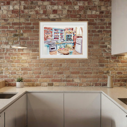 Cuisine de Monica et Rachel (Aquarelle) | Impression sur toile