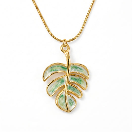 Monstera Leaf Pendant | Necklace
