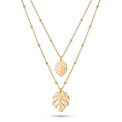 Monstera Leaf Layered | Necklace