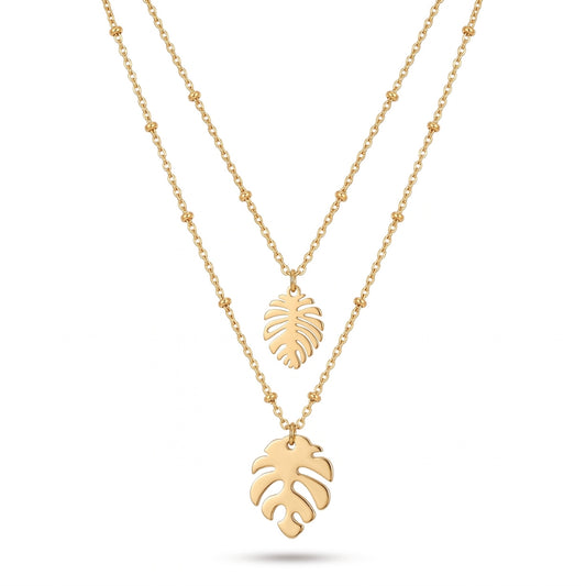 Monstera Leaf Layered | Necklace