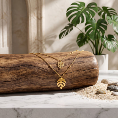 Monstera Leaf Layered | Necklace