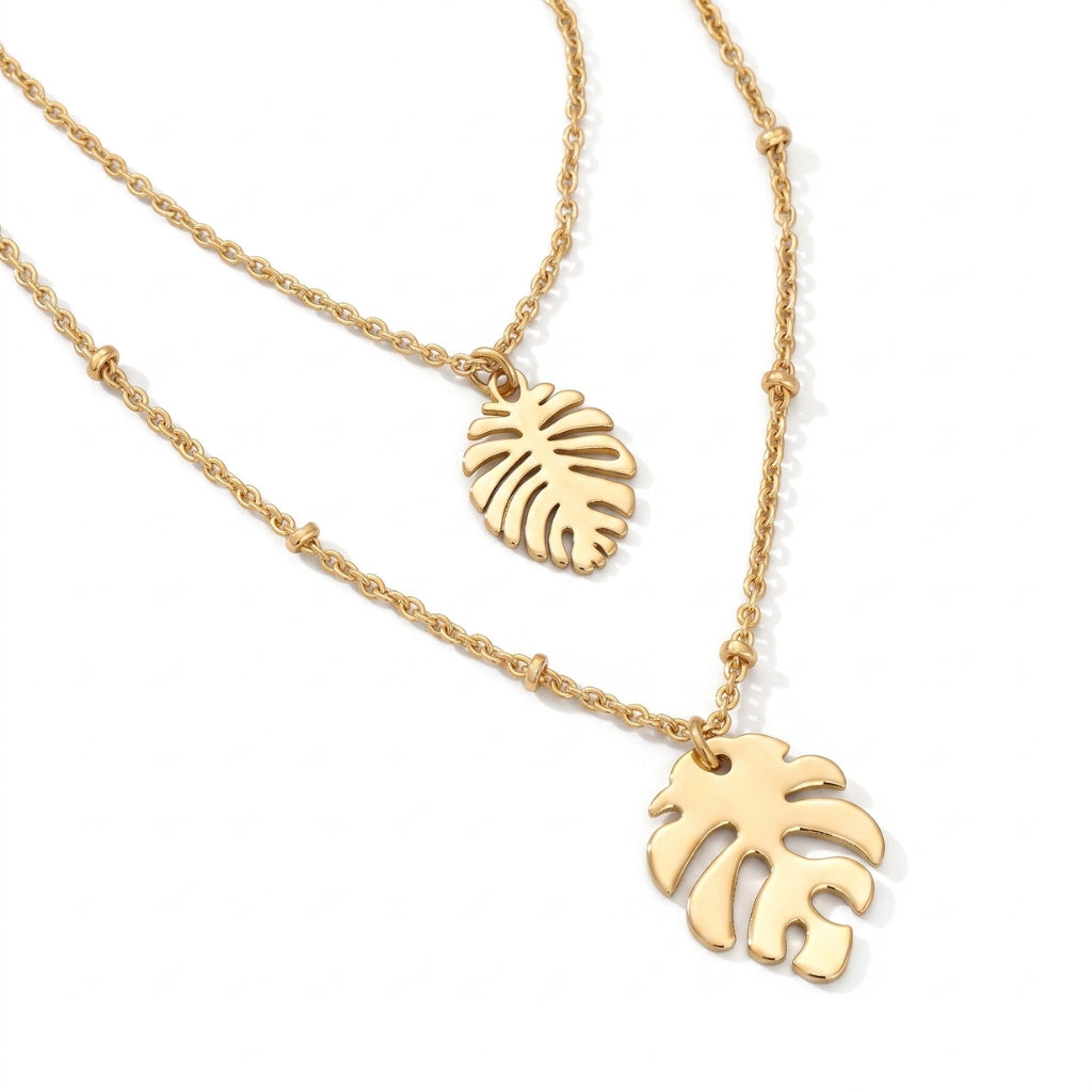 Monstera Leaf Layered | Necklace