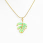 Monstera Leaf Pendant Necklace