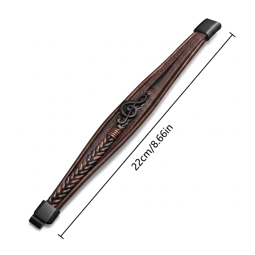 Musician's Leather Cuff | Magnetic Bracelet