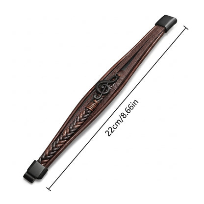 Musician's Leather Cuff | Magnetic Bracelet