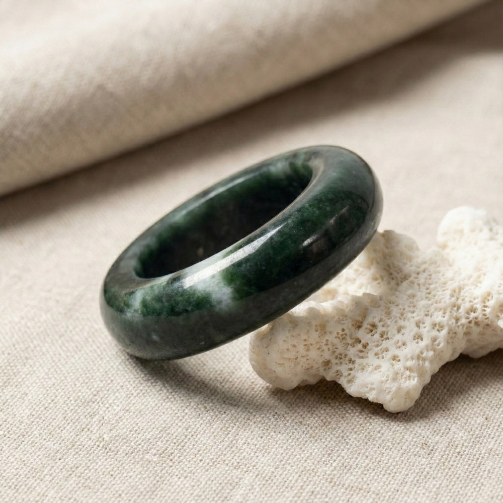 Pierre de Jade Naturelle | Bague [Taille 8]