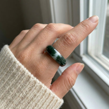 Pierre de Jade Naturelle | Bague [Taille 8]