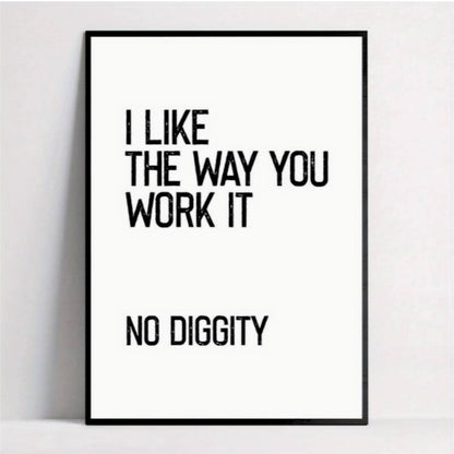 No Diggity | Canvas Art Print