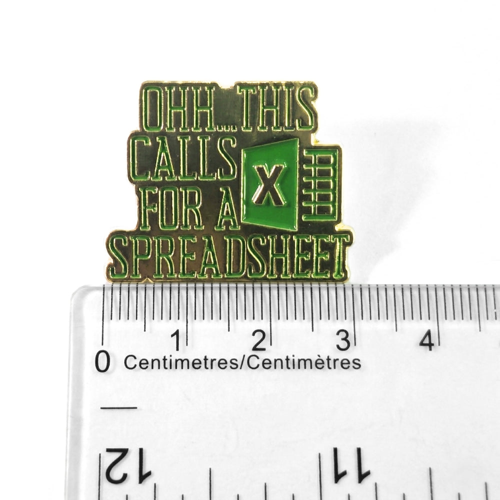 Ohh This Calls For a Spreadsheet | Collectible Pin