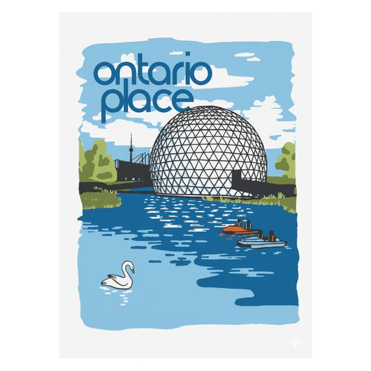 Ontario Place Retro Ad | Canvas Art Print