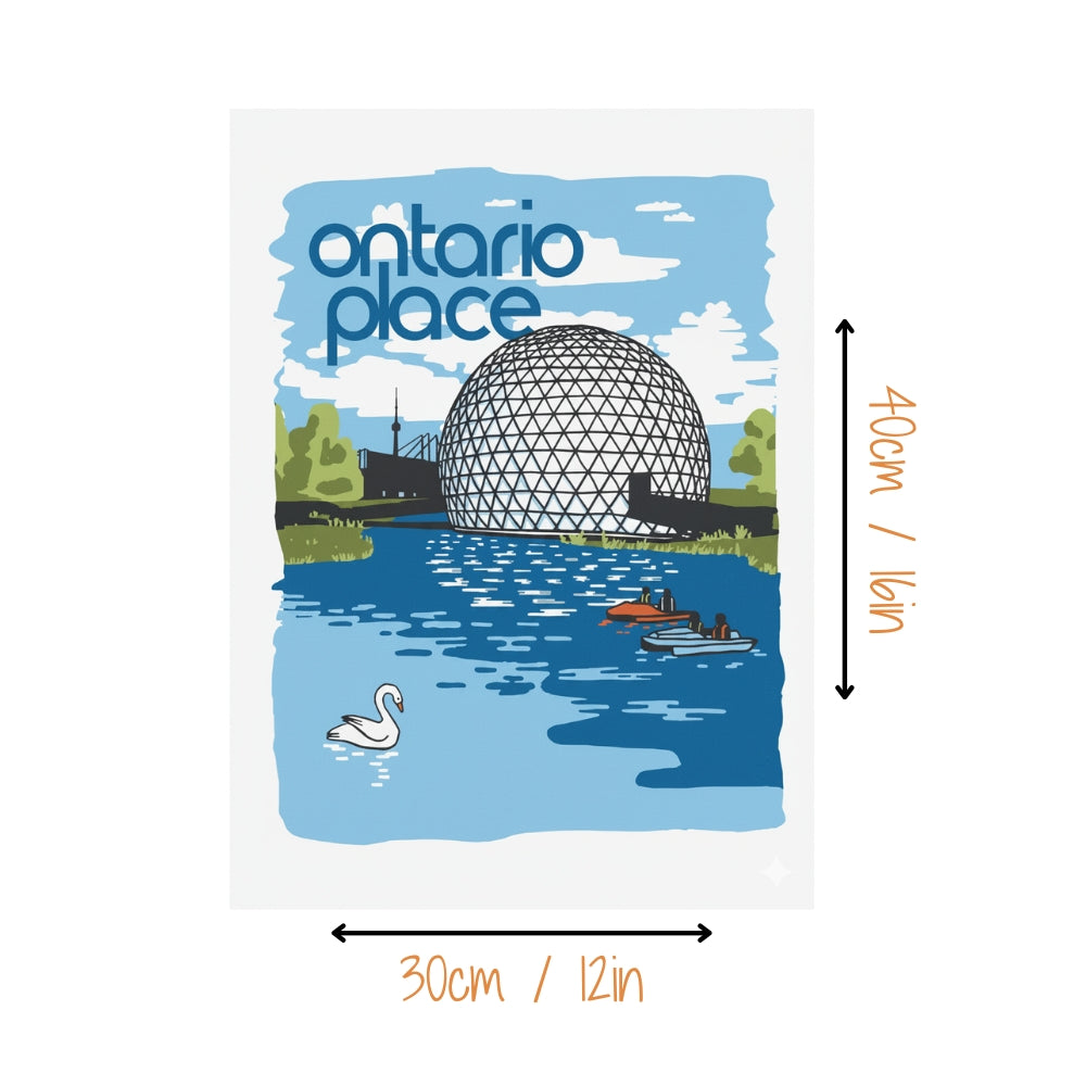 Ontario Place Retro Ad | Canvas Art Print