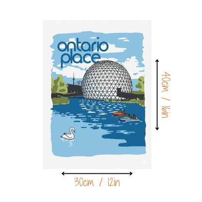 Ontario Place Retro Ad | Canvas Art Print