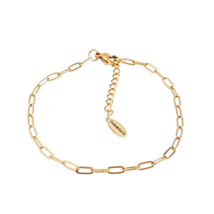 Gold-Plated Paperclip Chain | Bracelet