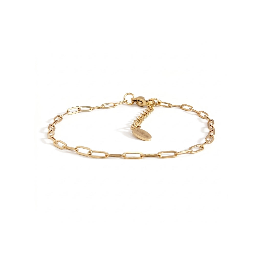 Gold-Plated Paperclip Chain | Bracelet