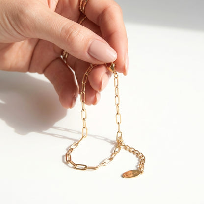 Gold-Plated Paperclip Chain | Bracelet