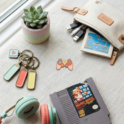 Pastel Retro Game Controller | Collectible Pin