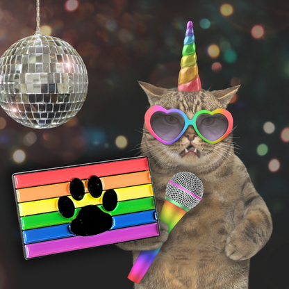Paw Print Rainbow Flag | Collectible Pin