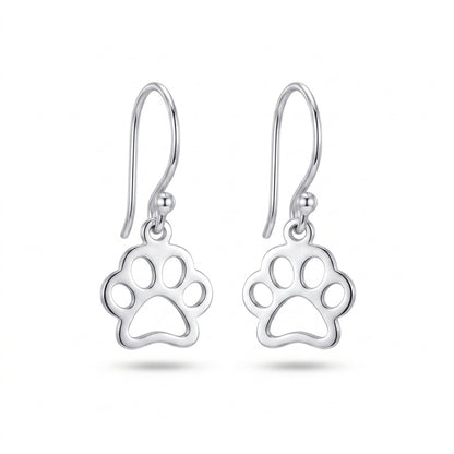 Paw Print Silhouette Dangles | Earrings
