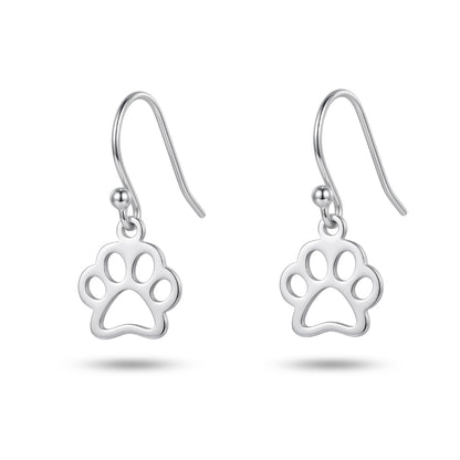 Paw Print Silhouette Dangles | Earrings