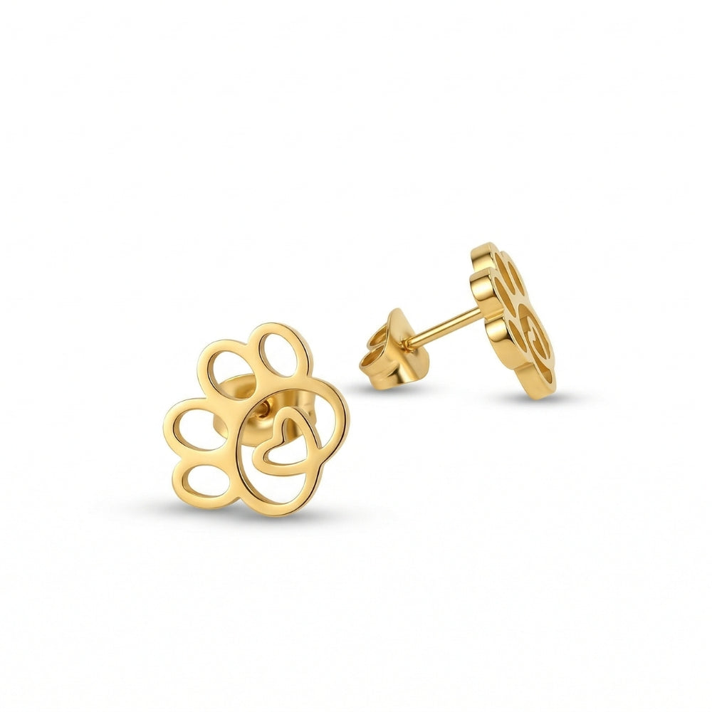 Paw Print Silhouette Studs | Earrings