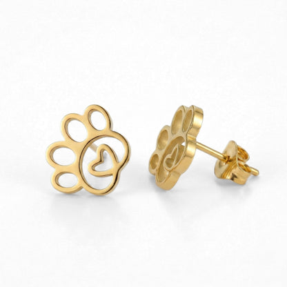 Paw Print Silhouette Studs | Earrings