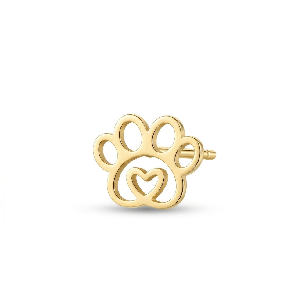 Paw Print Silhouette Studs | Earrings