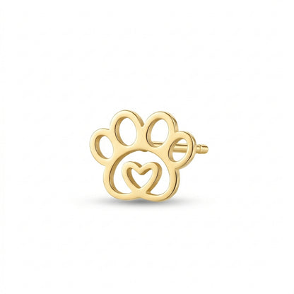 Paw Print Silhouette Studs | Earrings