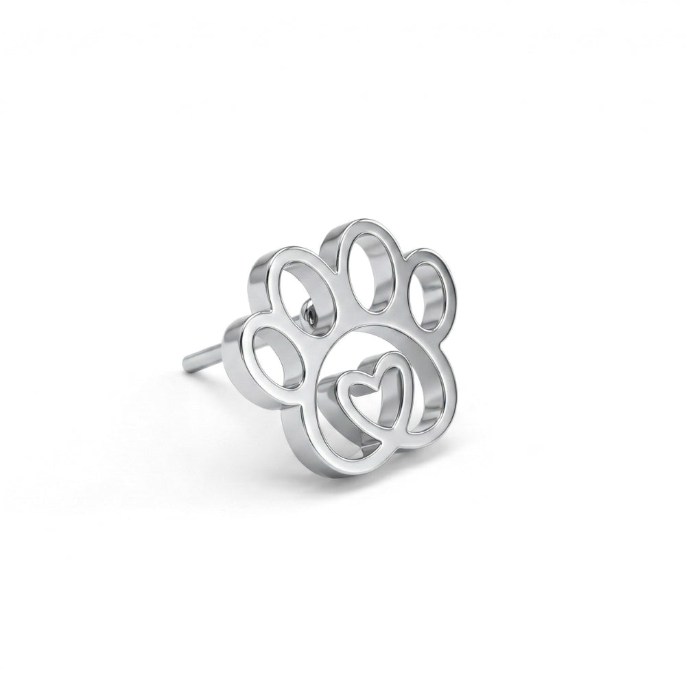 Paw Print Silhouette Studs | Earrings