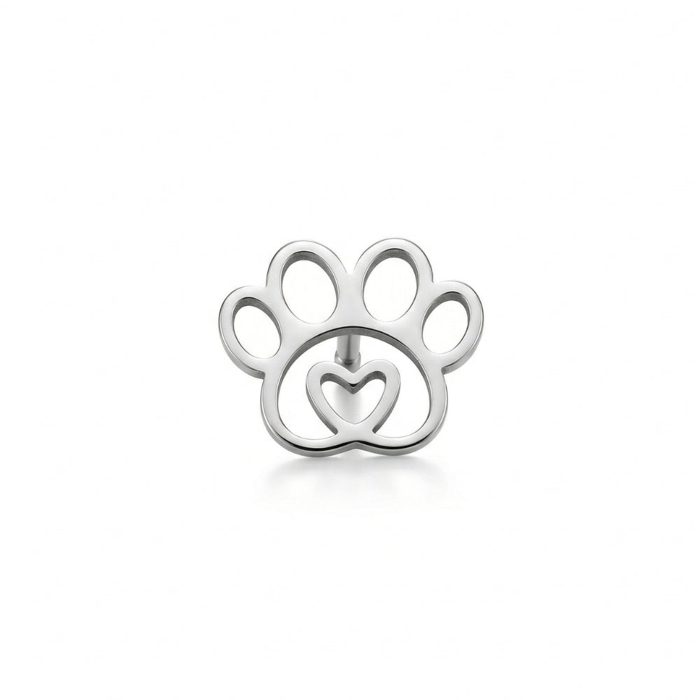 Paw Print Silhouette Studs | Earrings