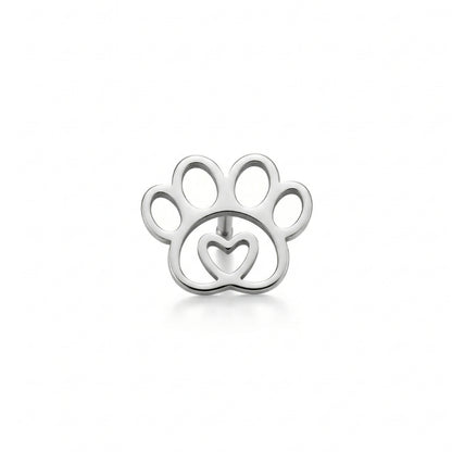 Paw Print Silhouette Studs | Earrings