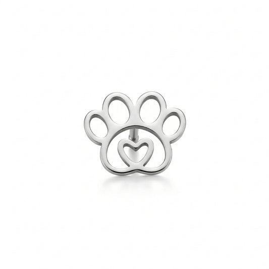Paw Print Silhouette Studs | Earrings
