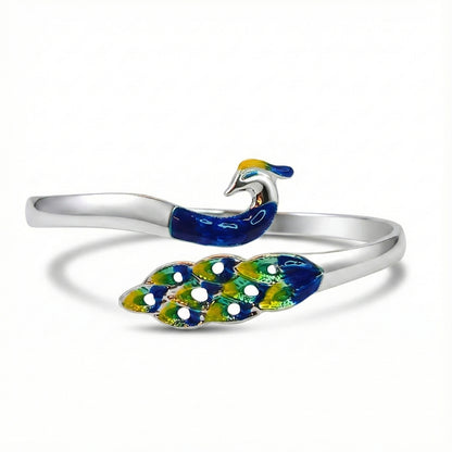 Silver Peacock Cuff | Bracelet