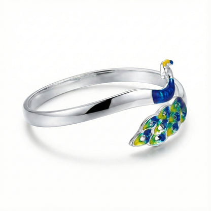 Silver Peacock Cuff | Bracelet